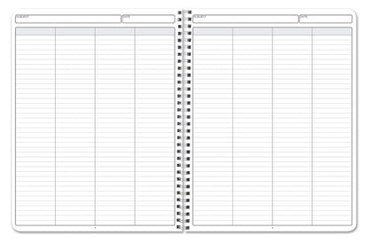 BookFactory 4 Column Log Book Columnar Logbook (Four Columns Notebook Format) - 100 Pages, 8.5'' x 11'', Wire-O (Made in USA)