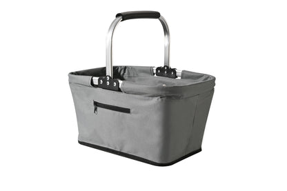 Fox Run Collapsible Shopping Basket with Handle, 17" x 10" x 9" Harvest and Picnic Basket