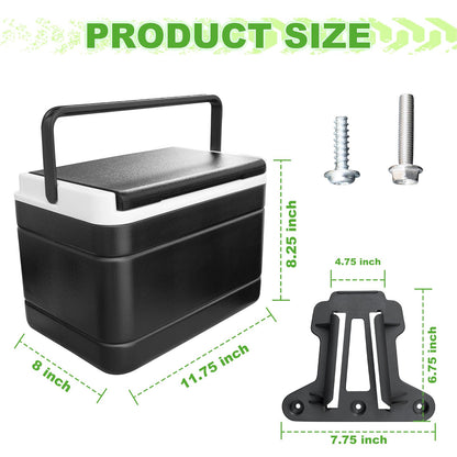 Shu-Ran Golf Cart Cooler, Insulated Golf Cart Cooler with Mounting Bracket for Club Car Precedent Tempo and Onward OEM 102588101 103886801, Lightweight & Portable, Easy Installation