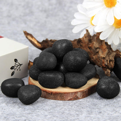 Orientrea 1.1lb Bulk Tumbled Shungite Stones- Polished Natural Shungite Crystal for Water Use, Crystal Healing, Reiki, Wicca, Massage & Home Décor