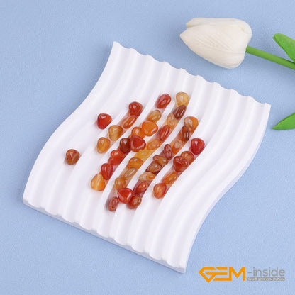 GEM-Inside 10mm Heart Charms Natural Red Carnelian Agate Gemstone Stone Beads for Jewelry Making Full 15" Strand Power Energy Healing Chakra Stone Beads