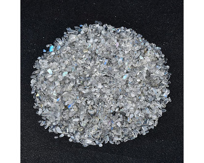 1 lb Small Natural Moonstone Tumbled Chips Crushed Gemstones Healing Crystals for Home Decoration, Jewelry Making, Fish Tank, Garden, Vase, Plant, Reiki