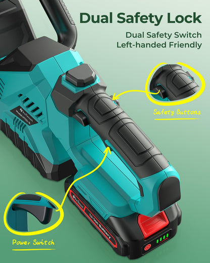 20'' Hedge Trimmer Cordless with Battery, Electric Handheld Bush Clipper with 2 Pack Rechargeable Batteries, 3000RPM 180° Rotatable Head, 2/3'' Blade Gap, Gardening Gifts for Men Dad Father