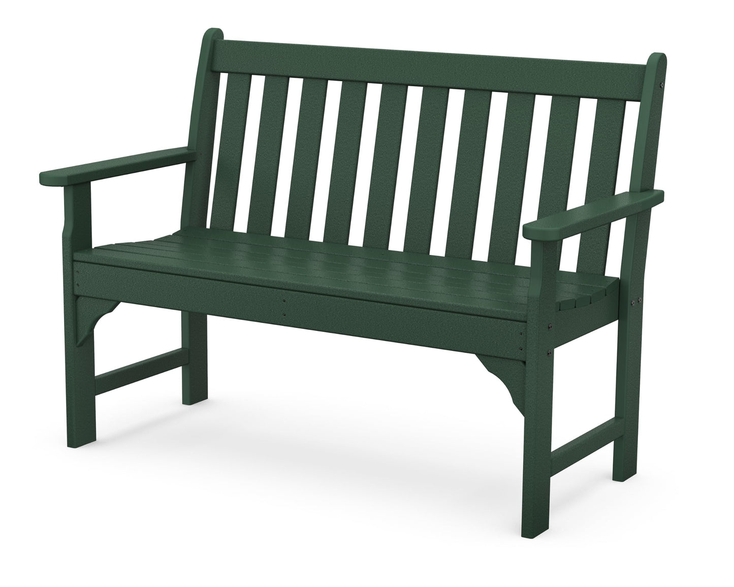 POLYWOOD Vineyard 48" Outdoor Patio Bench, Green