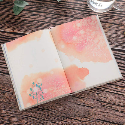SIIXU Colorful Blank Notebook, Unruled Personal Diary Journals to Write in for Women, Hardcover Writing Notepad Gift, Unique Watercolor Design, 192 Pages, 2 Bookmarks, Unlined