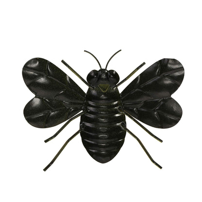 Scwhousi Metal Bee Wall Decor Art Outdoor Garden Fence Patio Yard Art,Hanging Decorations for Living Room, Bedroom,3 Pack