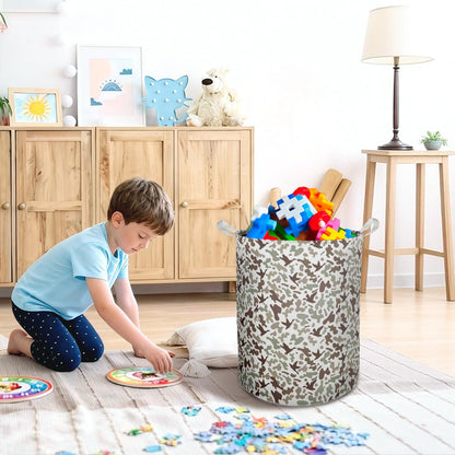 TAZSWDMM Duck Hunting Nursery Laundry Basket Hamper, Retro Camo Duck Hunter Foldable Clothes Toys Books Storage Box Bins Baskets Organizer for Kids Boys Room Bedroom Bathroom Home