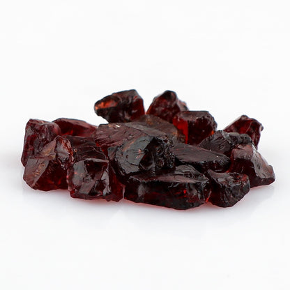 CRYSTALIS 50 carats Natural Red Garnet Raw Crystals, Loose Gemstone Wholesale Bulk Rough Jewelry Making Supply, Chakra & Healing Raw Stones, Wire Wrapping, DIY, Gem Collection, Size : 5-10mm