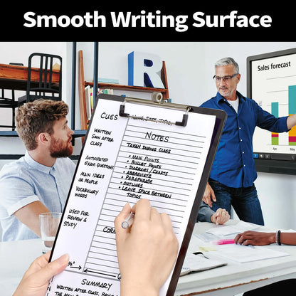 Sooez Plastic Clipboard with Pen Holder, [10% Thicker] Clip Boards 8.5x11 with Low Profile Clip, Cute Hanging Clipboard, Standard Letter Size A4 for Women Teacher, Office & School Supplies