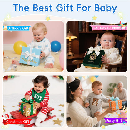 Fyxttalor Baby Toy for 12M+, Montessori Sensory Toy Play Set for Toddlers, UFO Pull String Toy in Stollers Educational Toy for Development Fine Motor Skills Gift for Boys& Girls