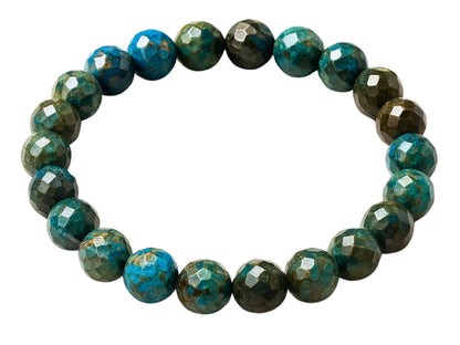 Amazing Gemstone Chrysocolla Bracelet for Women - Chakra Mens Bracelet Protection Crystals and Healing Stones - Blessing Bracelet Spiritual Meditation Gift Christmas Stocking Stuffers