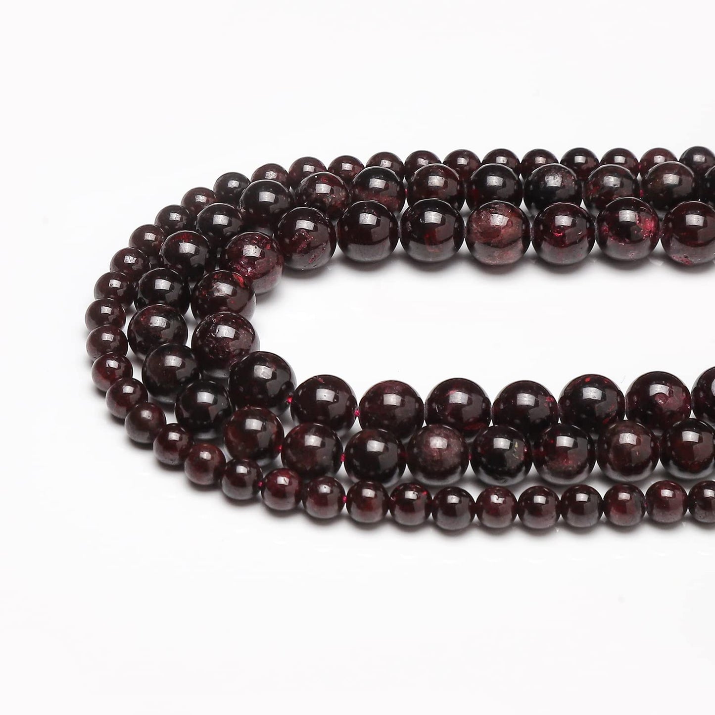 35pcs 10mm Natural Stone Beads Red Garnet Beads Energy Crystal Healing Power Gemstone for Jewelry Making, DIY Bracelet Necklace