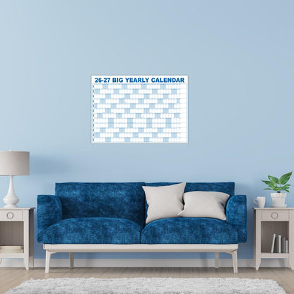2026-2027 Dry Erase Wall Calendar - July 2026- June 2027, 35.2" x 50", Extra Large Yearly Wall Calendar 2026-2027, 12-Month Note Section & 365 Daily Block, 10 Round Stickers, Perfect for Home, Office and School