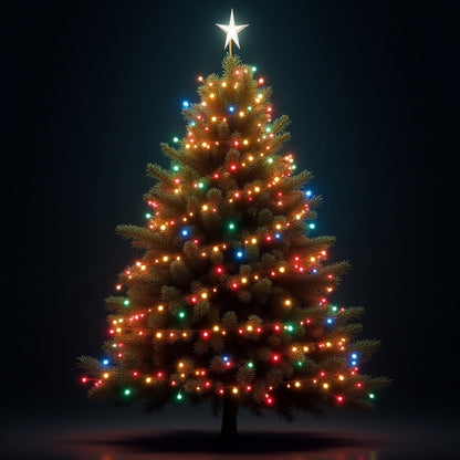 35FT 100ct LED Christmas String Lights, Green Wire Christmas String Lights for Indoor Outside Holiday and Tree Decor, Patio Hanging Lighting Decorations, UL Certified