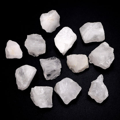 1 Lb Rough Clear Quartz Stone Bulk, Crystal Quartz Rough Crystal Stone for Cabbing, Tumbling, Cutting, Lapidary, Polishing, Reiki Crystal Healing