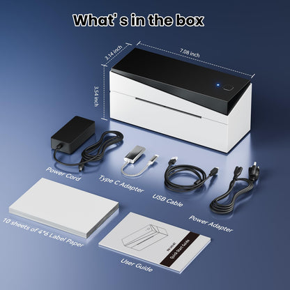 Omezizy Bluetooth Shipping Label Printer 4x6, 249BT Thermal Label Printer for Small Business, Shipping Packages, Office, Home, Compatible with Amazon, Tiktok, Ebay, USPS
