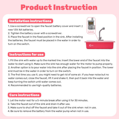 CUTE STONE Color Changing Play Kitchen Sink Toys, Children Electric Dishwasher Playing Toy with Running Water,Upgraded Real Faucet and Play Dishes,Pretend Role Play Toys for Kids Boys Girls