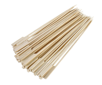 Gmark Bamboo Paddle Skewers 10" 100pc/Bag, Kabob Skewers, BBQ Skewers for Outdoor Grilling GM1074