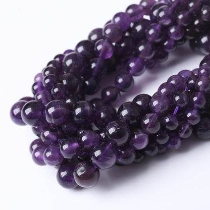 Natural Amethyst Stone Beads for Jewelry Making DIY Bracelet Necklace Jewelry Making 1 Strand 15.5inch 35PCS 10MM