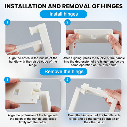 Wonderjune 4 Pcs White Cooler Replacement Handles Parts Compatible with Igloo 21023 for 25-72 and 90-100 qt Coolers Plastic Cooler Accessories Kits (90-100 Qt)