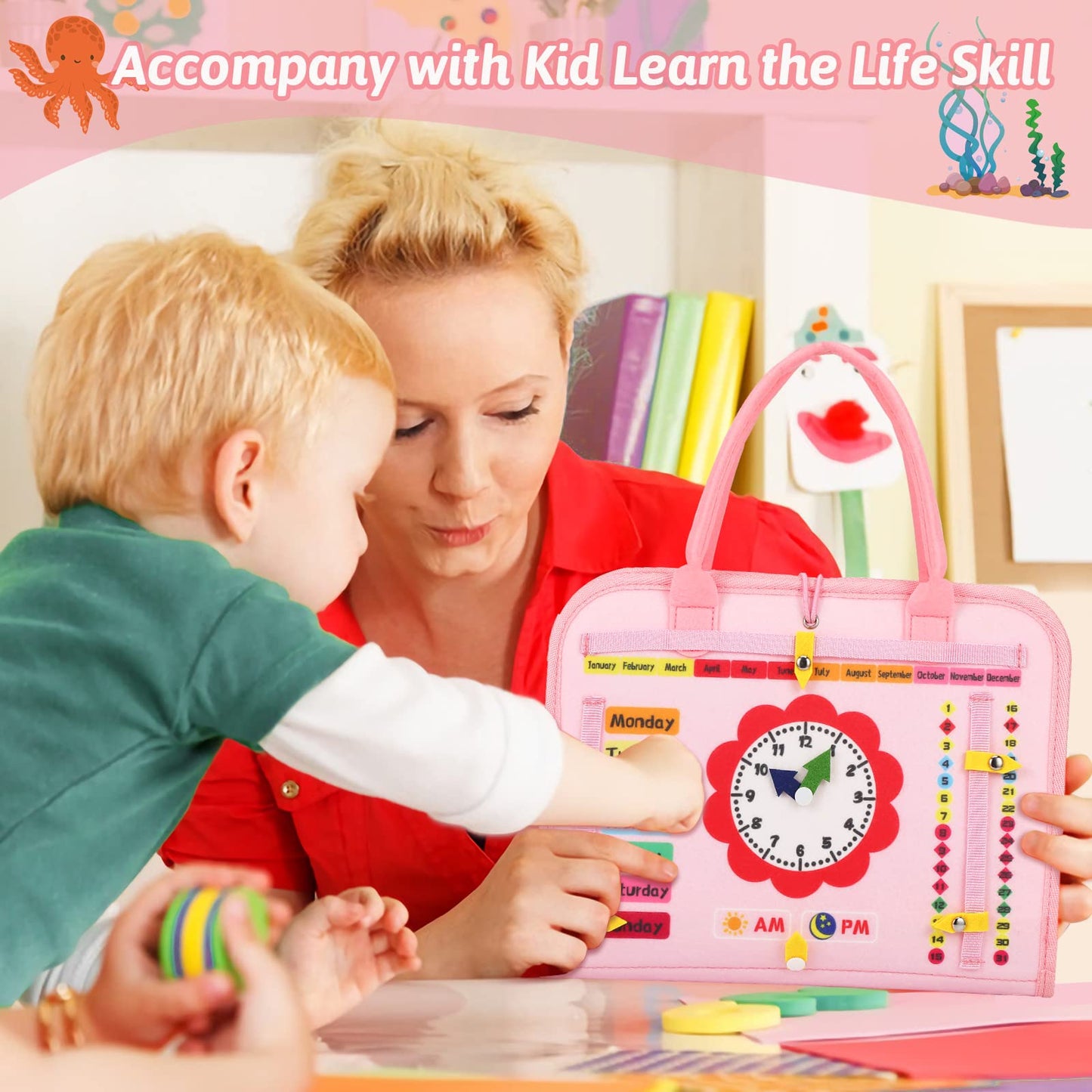 8 in 1 Toddler Busy Board for 1 Years Old, Montessori Toy Busy Book for Toddlers 1-3 Educational Sensory Toy Activity Basic Motor Skills, Kid Airplane Travel Essential 2-4 Yr Birthday Gift for Girl