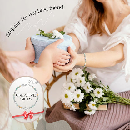 ZOKCC Inspirational Gifts Bracelets for Women Healing Natural Stone Beaded Bracelets - Friendship Encouragement Graduation Gifts for Women Friends Sister Bestie Mom Daughter