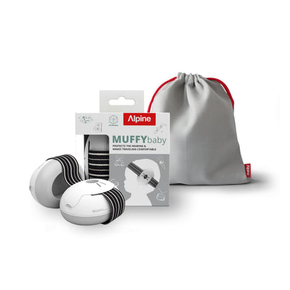 Alpine Muffy Baby Ear Protection for Babies and Toddlers up to 36 Months - CE & ANSI Certified - Noise Reduction Earmuffs - Comfortable Baby Headphones Against Hearing Damage & Improves Sleep - Black