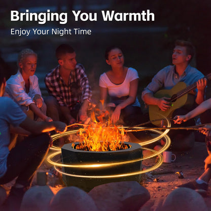 Permade Smokeless Firepit Outdoor-25 Inch Large Smokeless Fire Pits for Outside with Handles, Portable Low Smoke Metal Wood Stove for Camping, Patio, Backyard, Garden, Picnic-XL