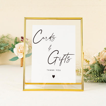Calculs Cards and Gifts Table Decor 10x8 Inches Floating Picture Frame Wedding Signs Cardbox Decorative Accessories (Gold)