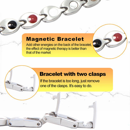 KYOSI Magnetic Bracelets for Women Stainless Steel Magnet Bracelet Special Jewelry with Sizing Tool Mothers Day Gift