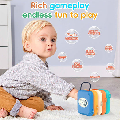 YINGZHIXING Busy Board for 1 2 3 Year Old - Montessori Travel Toy with Fine Motor Activities, Busy Cube Sensory Learning for Toddlers 1-3 - Perfect Baby Boy Girl Gift & Airplane Car Activity