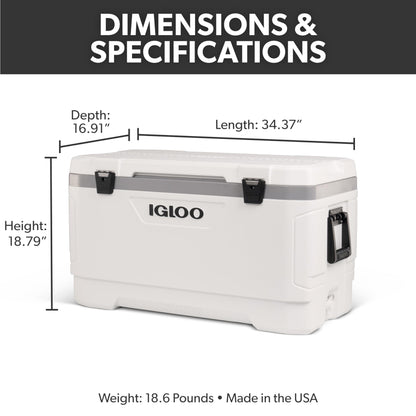 Igloo 100 QT Latitude Marine Ultra White Cooler