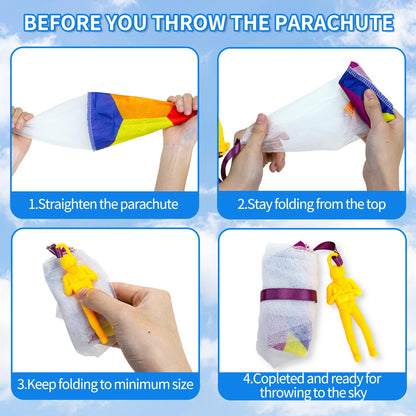 Ynybusi 10 Pcs Parachute Toys for Kids, Cool Outdoor Flying Toys Parachute Men for 3 4 5 6 7 8 9 10 Year Old Boys Kids, Best Easter Basket Stuffers Valentines Gifts Idea 2026 for Kids Party Favors