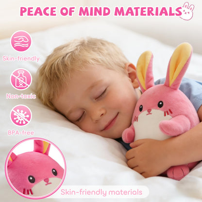 Crawling Pink Bunny Baby Toy with 48 Songs & Record, Interactive Musical Plush Toy for Babies 6-12 Months, Rechargeable Dancing Stuffed Animal, Sensory Toy for Toddlers 1-3, Cute Baby Gift for Girls