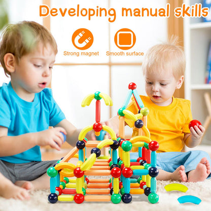STEMTiles Magnetic Building Blocks Montessori Magnet Toys for Toddlers Kids, Preschool Learning STEM Sensory Toys for 3 Year Old Boys & Girls Gifts-Starter Set