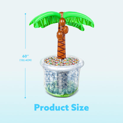 JOYIN 60" Inflatable Palm Tree Cooler, Beach Theme Decor, Pool Party Decorations, Luau Hawaiian Birthday Party Supplies, Ocean Jungle Tropical Themed Summer Outdoor Drink Cooler