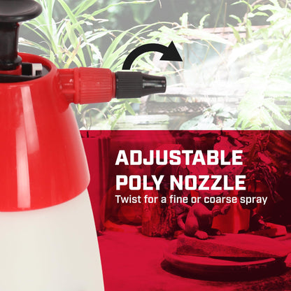 Chapin 10022 Handheld Pump Sprayer, 48oz, Multi‑Purpose, Translucent Poly Tank, Wide‑Mouth Opening, Adjustable Cone Nozzle & Anti‑Clog Filter for Weed, Fertilizer & Pest Applications, 2 Pack