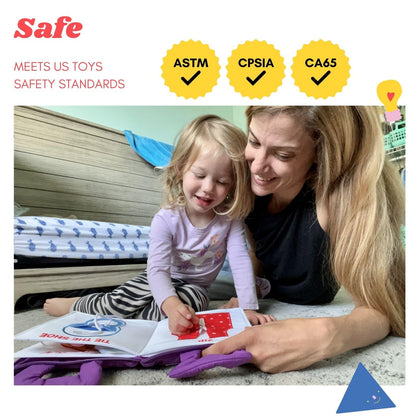 BAVY My Quiet Book - Toddler Plane Activities, Car Airplane Montessori Busy Board Book for Toddlers 1-3 - All Parts Attached - Gifts for 1 2 3 4 Year Old Girl, Birthday Gifts Toys Age 2-4