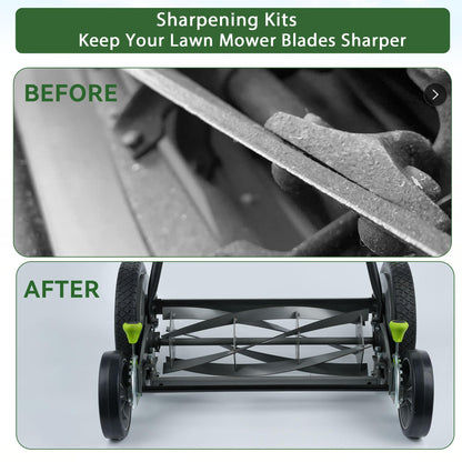 Reel Lawn Mower Sharpening Kit - SK-1 Manual Lawn Mower Blade Sharpener - Precision Sharpening Crank Tool for American Lawn Mower, Great States, Earthwise, Easy-to-Use & Durable Design