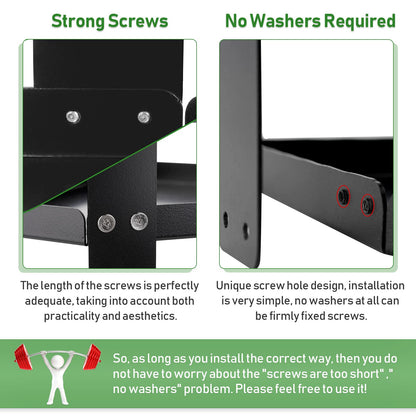 Olpchee Office Cubicle Shelf, Cubicle Storage, Shelf Organizer Accessories, Height Adjustable Hanging Corner Shelf with Adjustable Hooks (Black, Double Layer)