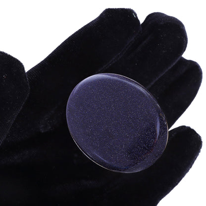 Chakra Worry Stones for Anxiety Crystal Thumb Palm Stone Handcarved Polished Oval Gemstone Chakra Decor Thoughtful Gifts 2PCS (Blue SandStones)