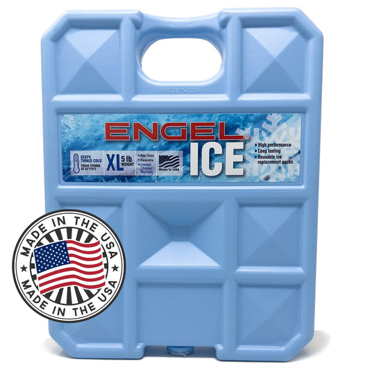 ENGEL 5lb Reusable Ice Packs 32°F - Made in USA - Long-Lasting Cooler Packs for Camping, Fishing, Boating & Food Storage - Non-Toxic Safe Replacement for Regular Ice