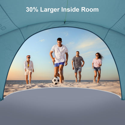 Gorich Beach Tent Sun Shelter with UPF50+ UV Protection for 1-2/3/4-5/6-7 Person, Lightweight & Portable Beach Shade Canopy with 2 Zippered Doors, Easy Setup Family Beach Umbrella