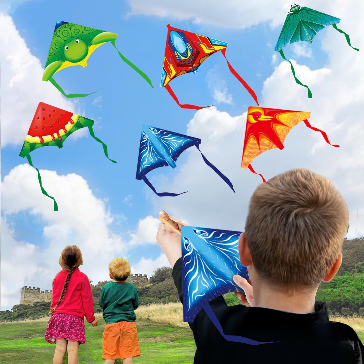 YongnKids 6 Pack Mini Kite for Kids&Adult, Finger Launcher Kites Easy to Fly on Beach| Park|Plaza|Garde|Backyard, Birthday Easter Gifts for Boys Girls Ages 3 4 5 6 7 8-18 Years Outdoor Toys