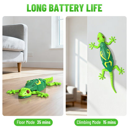 Envyvip RC Wall Crawler Gecko, Rechargeable Remote Control Robot Kids Toys, Wall Climbing Funny Prank Toys Birthday Gifts for Boys & Girls Ages 4 and Up, Upgrade Low Noise (Green)