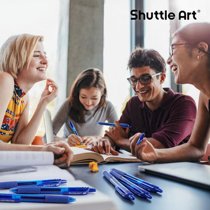 Shuttle Art Blue Gel Pens, 20 Pack Retractable 0.7mm Medium Point Rollerball Blue Ink Pens Smooth Writing with Comfortable Grip for Writing Journaling Taking Notes Office School Home