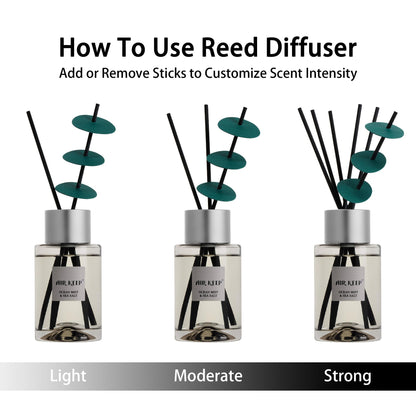 Airkeep Reed Diffuser/Grey Reed Diffuser Set/6.7 oz(200ml)/Ocean Mist&Sea Salt Oil Diffuser & Reed Diffuser Sticks/Home Decor & Office Decor, Fragrance and Gifts
