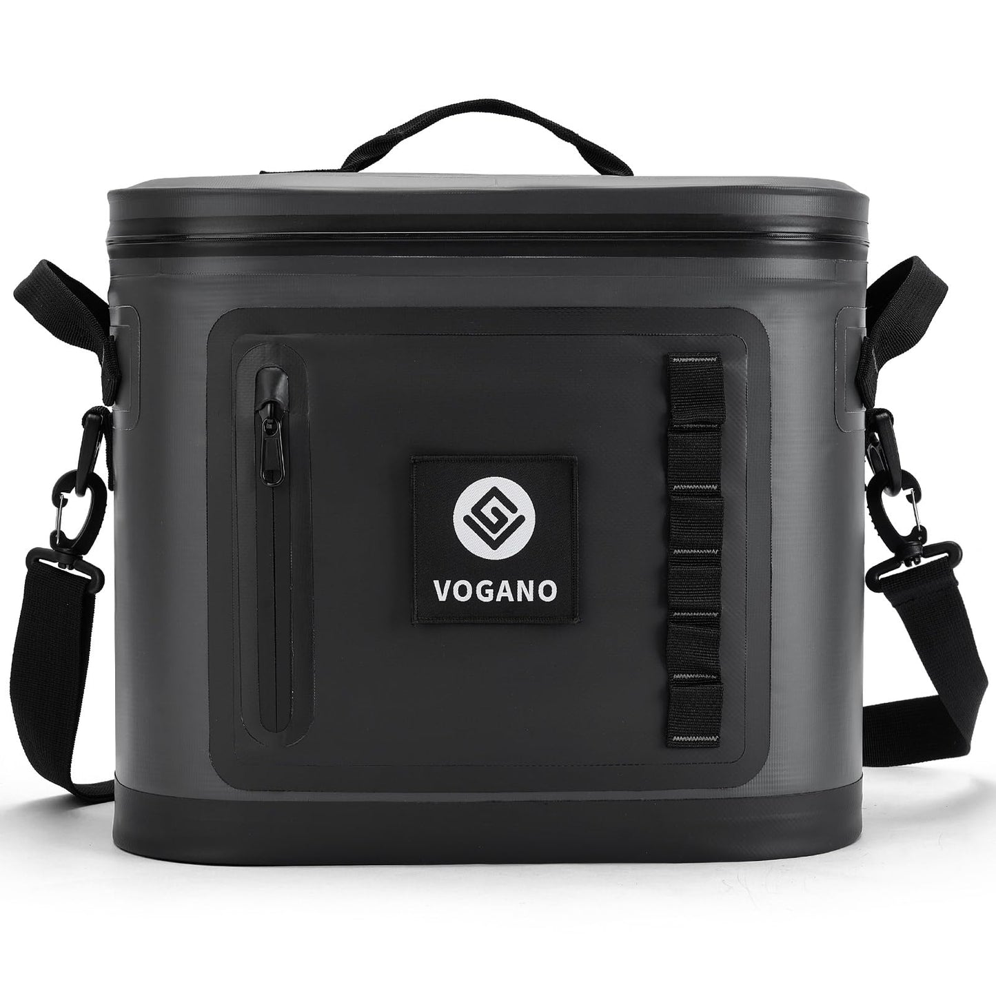 Vogano Soft Cooler - Insulated Leak-Proof Cooler Bag with Waterproof Zipper | 28 Can Portable Ice Chest for Camping, Beach, Travel, Picnic, Fishing (Dark Grey)