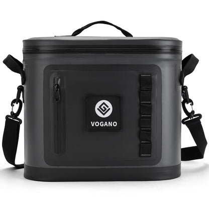 Vogano Soft Cooler - Insulated Leak-Proof Cooler Bag with Waterproof Zipper | 28 Can Portable Ice Chest for Camping, Beach, Travel, Picnic, Fishing (Dark Grey)