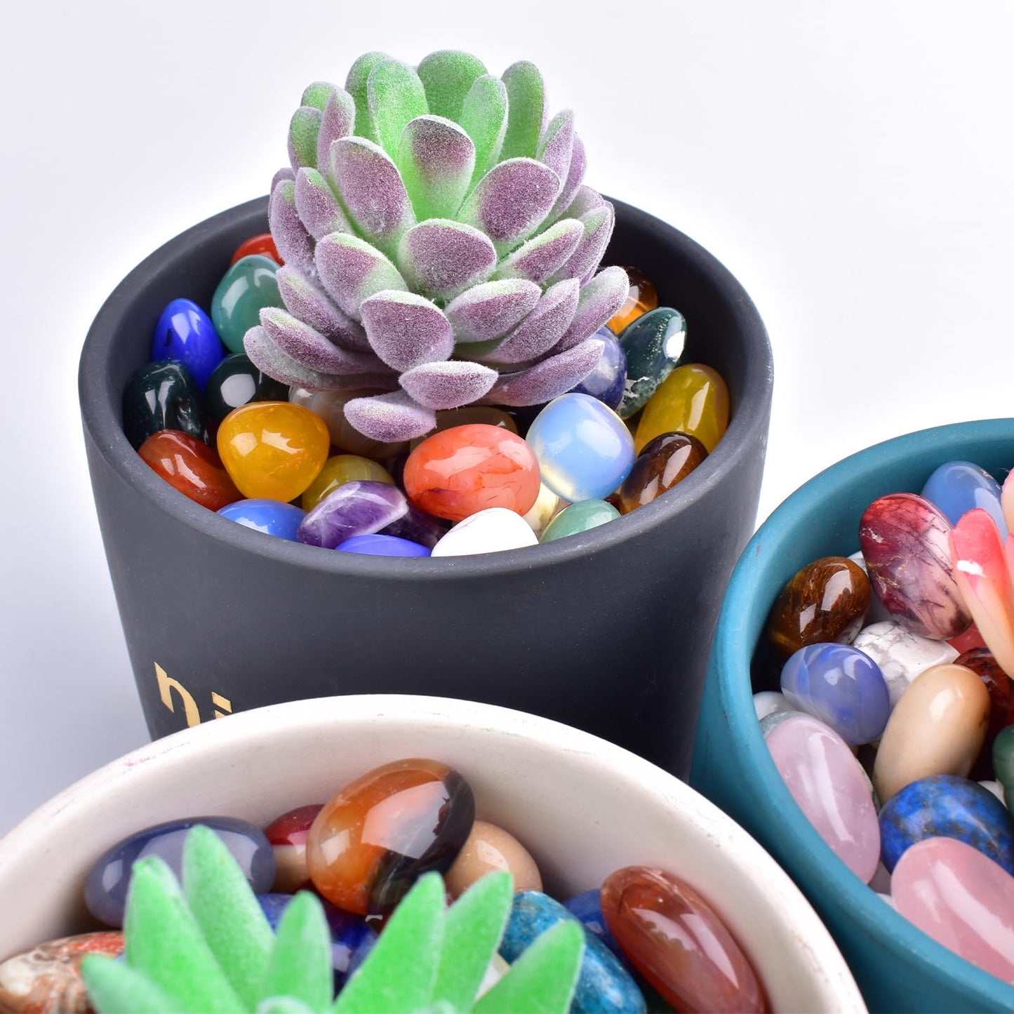 SigMntun Mookaite Jasper Healing Crystal Stone Set - 24 Pieces, 0.6" Natural & Polished Stones for Healing, Meditation, Reiki, Chakra, Crafting & Decoration